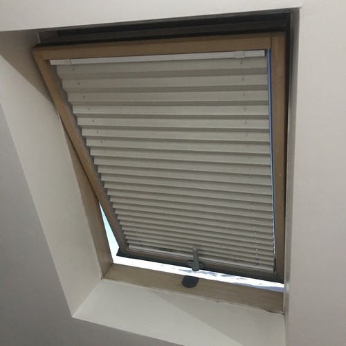 Skylight pleated roof blinds - roof,